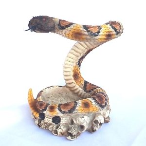 Snake/ Skull Candleholder